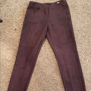 Brown Suede Leggings